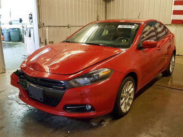 1C3CDFBB8ED903147 - 2014 DODGE DART SXT RED photo 2