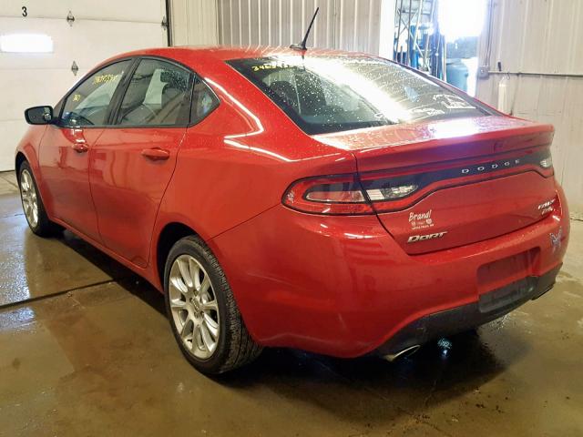 1C3CDFBB8ED903147 - 2014 DODGE DART SXT RED photo 3