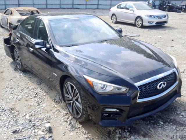 JN1AV7AR3EM703283 - 2014 INFINITI Q50 HYBRID BLACK photo 1