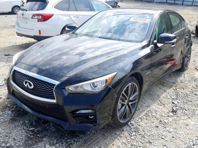 JN1AV7AR3EM703283 - 2014 INFINITI Q50 HYBRID BLACK photo 2