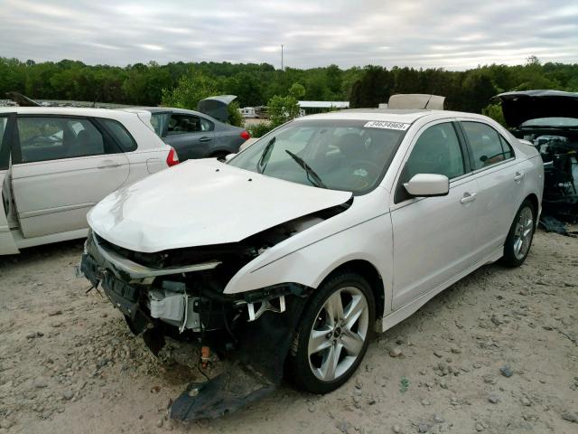 3FAHP0KC5CR222033 - 2012 FORD FUSION SPO WHITE photo 2