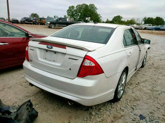 3FAHP0KC5CR222033 - 2012 FORD FUSION SPO WHITE photo 4