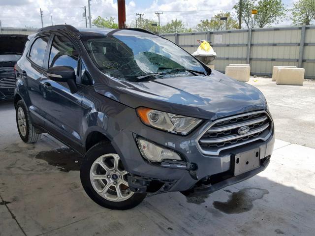 MAJ3P1TE9JC159188 - 2018 FORD ECOSPORT S GRAY photo 1