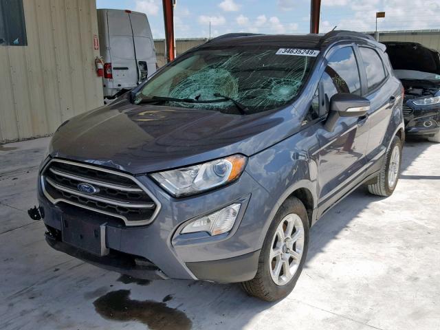 MAJ3P1TE9JC159188 - 2018 FORD ECOSPORT S GRAY photo 2