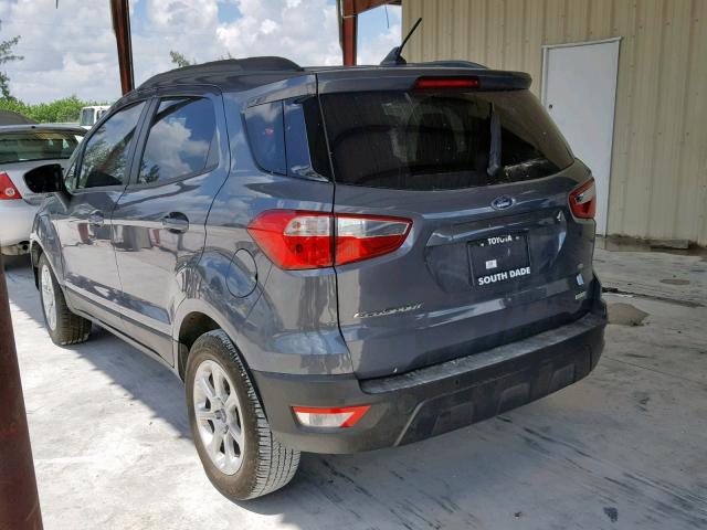 MAJ3P1TE9JC159188 - 2018 FORD ECOSPORT S GRAY photo 3