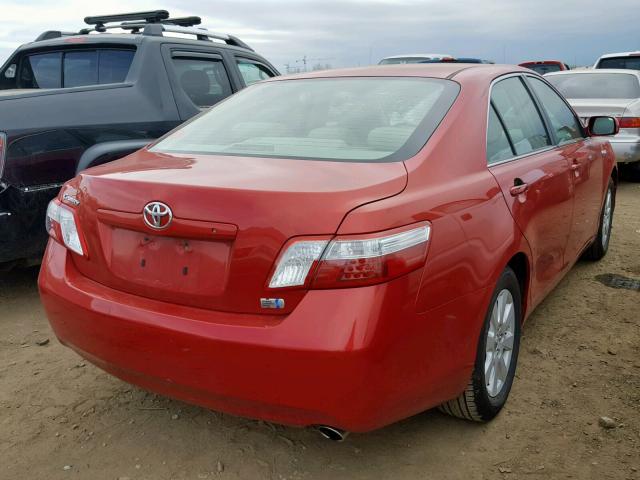 4T1BB46K39U110464 - 2009 TOYOTA CAMRY HYBR RED photo 4