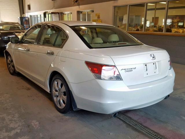 1HGCP36829A003109 - 2009 HONDA ACCORD EXL WHITE photo 3