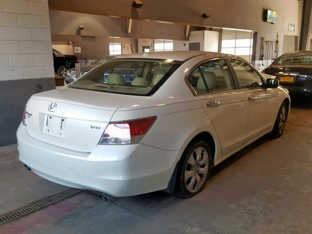 1HGCP36829A003109 - 2009 HONDA ACCORD EXL WHITE photo 4