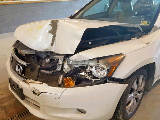 1HGCP36829A003109 - 2009 HONDA ACCORD EXL WHITE photo 9