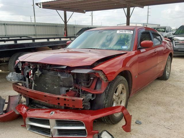 2B3CA9CV1AH268687 - 2010 DODGE CHARGER RA RED photo 2