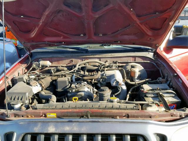 5TEPM62N74Z335681 - 2004 TOYOTA TACOMA RED photo 7