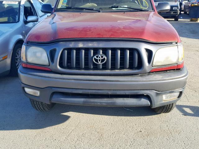 5TEPM62N74Z335681 - 2004 TOYOTA TACOMA RED photo 9