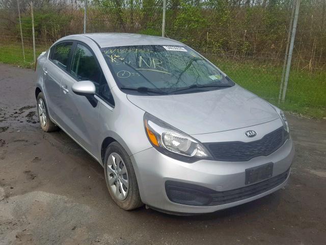 KNADM4A37E6407370 - 2014 KIA RIO LX SILVER photo 1