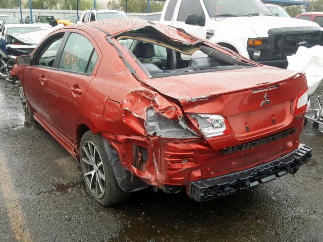 4A3AB76T19E003611 - 2009 MITSUBISHI GALANT SPO RED photo 3