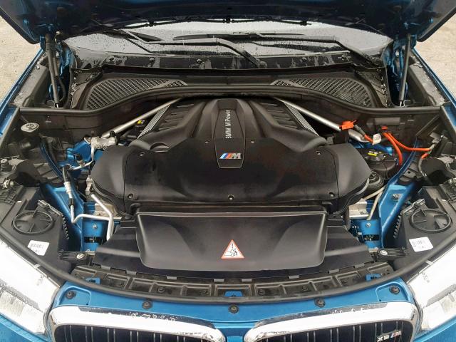 5YMKT6C50G0R78798 - 2016 BMW X5 M GREEN photo 7