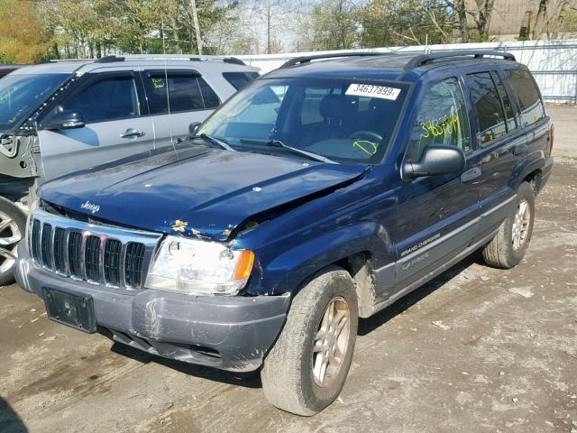 1J4GW48S12C249039 - 2002 JEEP GRAND CHER BLUE photo 2