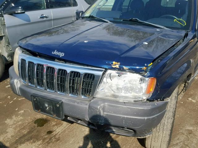 1J4GW48S12C249039 - 2002 JEEP GRAND CHER BLUE photo 9