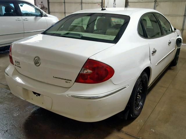 2G4WC582381344535 - 2008 BUICK LACROSSE C WHITE photo 4