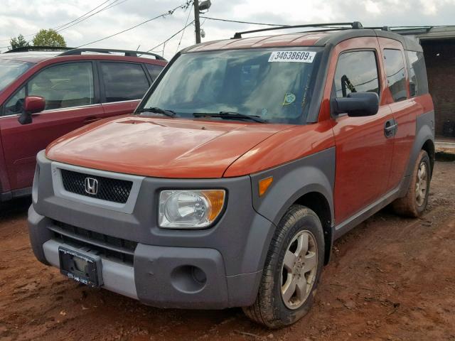 5J6YH28594L004490 - 2004 HONDA ELEMENT EX ORANGE photo 2