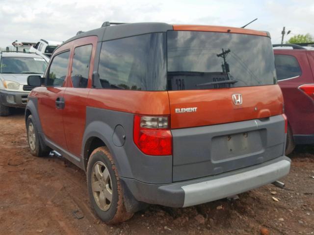 5J6YH28594L004490 - 2004 HONDA ELEMENT EX ORANGE photo 3