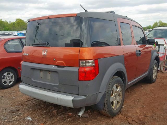 5J6YH28594L004490 - 2004 HONDA ELEMENT EX ORANGE photo 4