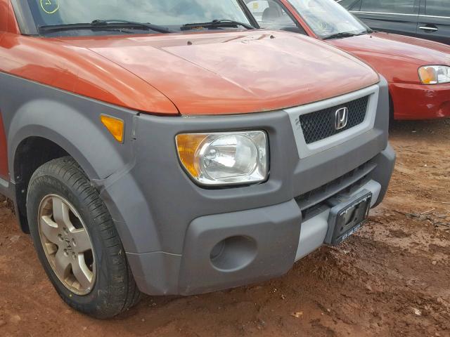 5J6YH28594L004490 - 2004 HONDA ELEMENT EX ORANGE photo 9