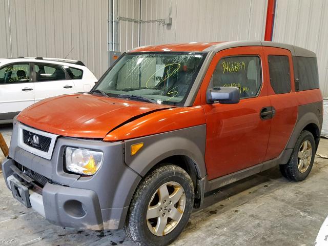 5J6YH28534L029093 - 2004 HONDA ELEMENT EX ORANGE photo 2