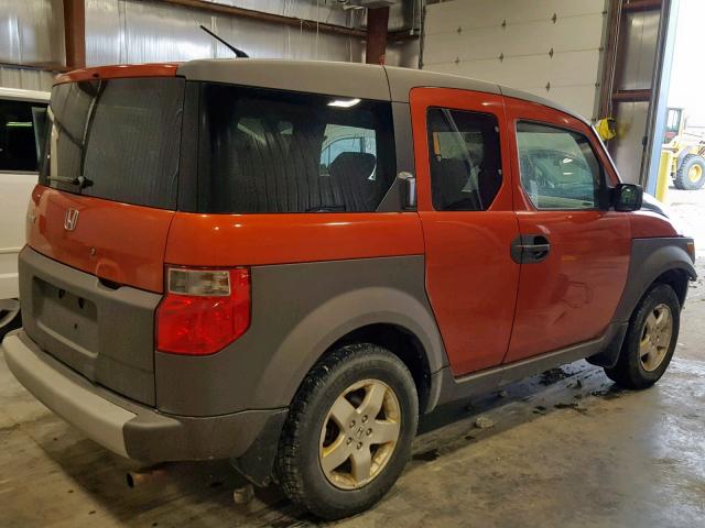 5J6YH28534L029093 - 2004 HONDA ELEMENT EX ORANGE photo 4