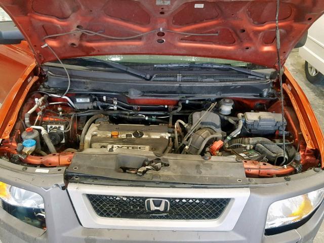 5J6YH28534L029093 - 2004 HONDA ELEMENT EX ORANGE photo 7