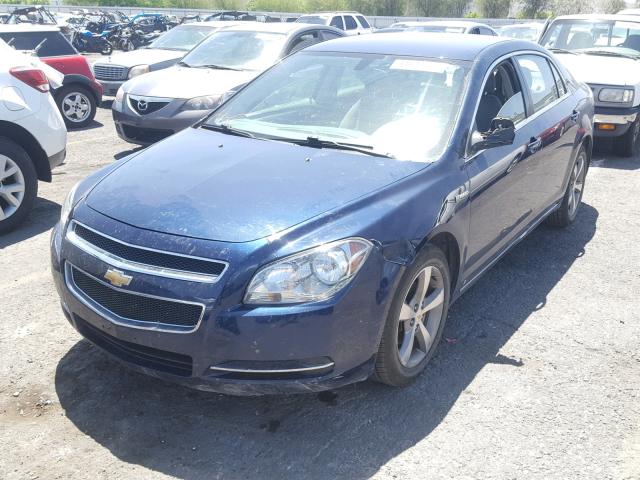 1G1ZF57559F208981 - 2009 CHEVROLET MALIBU HYB BLUE photo 2