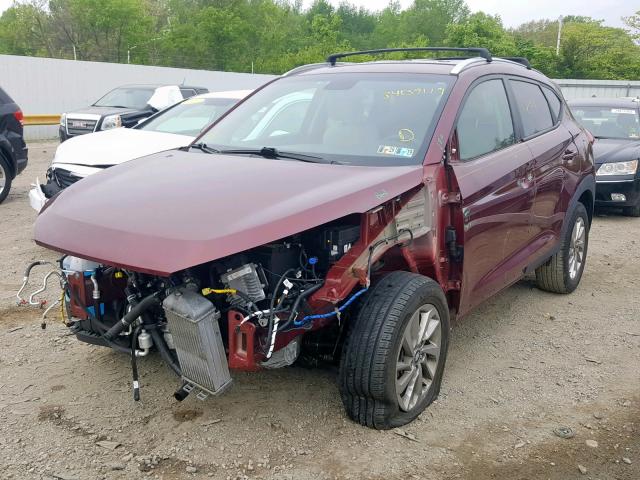 KM8J33A26HU312630 - 2017 HYUNDAI TUCSON LIM RED photo 2