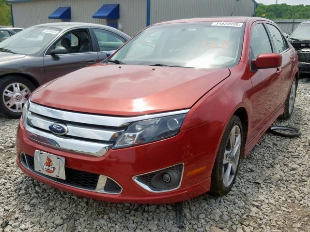 3FAHP0KC6AR328990 - 2010 FORD FUSION SPO RED photo 2