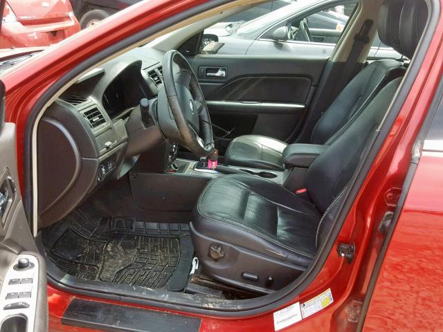 3FAHP0KC6AR328990 - 2010 FORD FUSION SPO RED photo 5