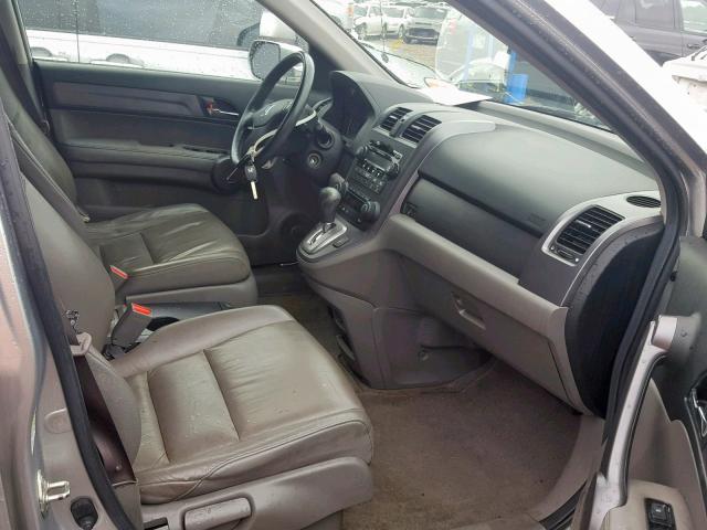 JHLRE38729C002259 - 2009 HONDA CR-V EXL SILVER photo 5