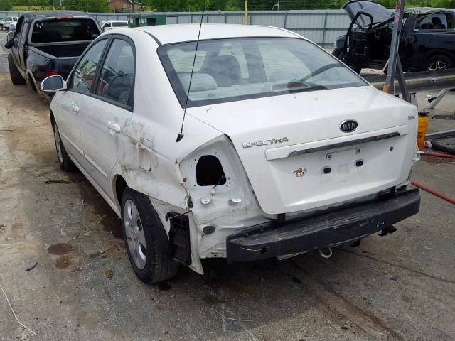 KNAFE122985570252 - 2008 KIA SPECTRA EX WHITE photo 3