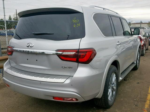 JN8AZ2NE5K9233157 - 2019 INFINITI QX80 LUXE GRAY photo 4