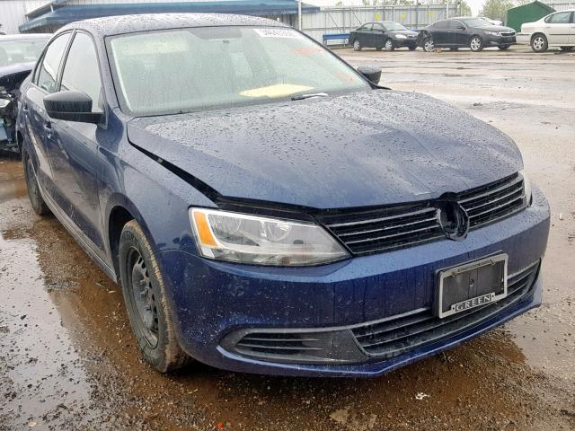 3VW1K7AJ6EM371924 - 2014 VOLKSWAGEN JETTA BASE BLUE photo 1