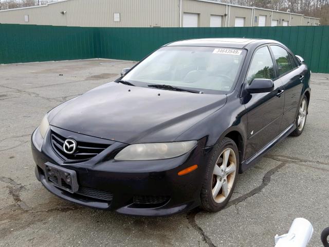 1YVHP84D845N65691 - 2004 MAZDA 6 S BLACK photo 2