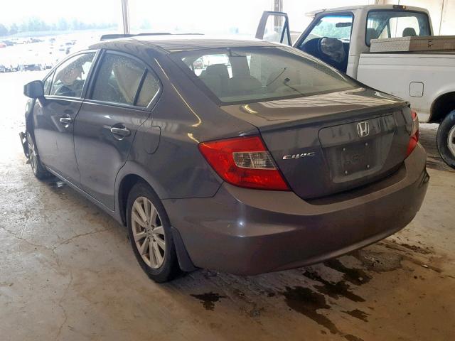 2HGFB2F97CH516721 - 2012 HONDA CIVIC EXL ნაცრისფერი ფოტო 3