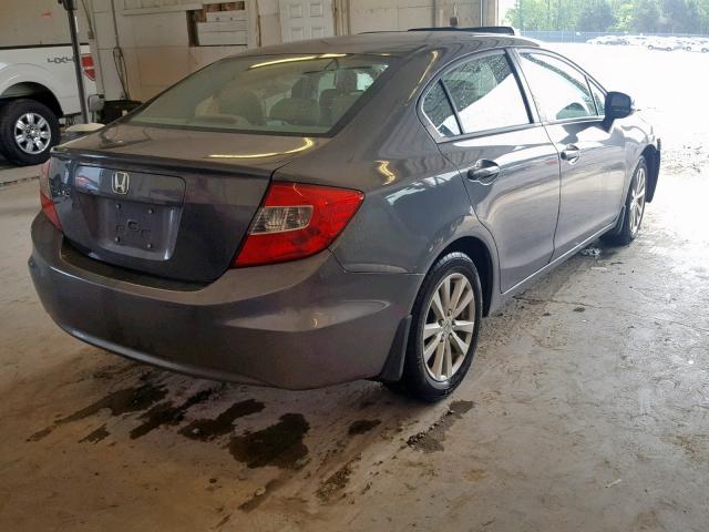2HGFB2F97CH516721 - 2012 HONDA CIVIC EXL ნაცრისფერი ფოტო 4