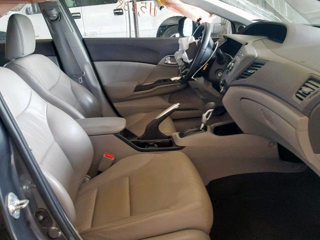 2HGFB2F97CH516721 - 2012 HONDA CIVIC EXL ნაცრისფერი ფოტო 5