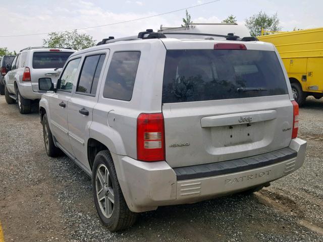 1J8FF48W07D289532 - 2007 JEEP PATRIOT LI SILVER photo 3