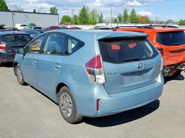 JTDZN3EU7GJ051036 - 2016 TOYOTA PRIUS V BLUE photo 3