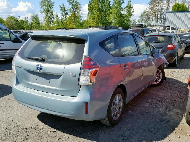 JTDZN3EU7GJ051036 - 2016 TOYOTA PRIUS V BLUE photo 4