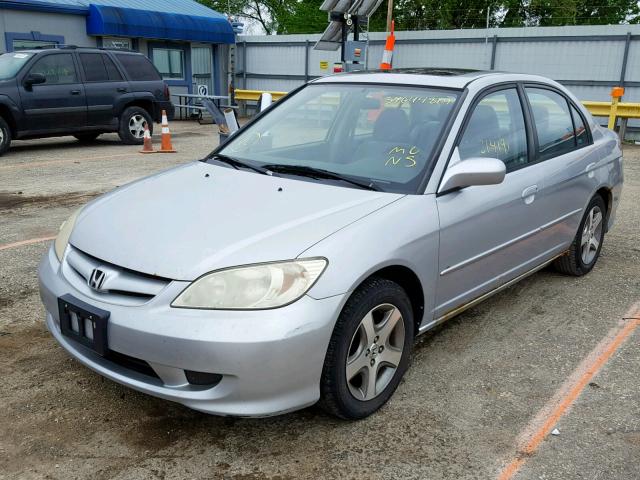 JHMES26774S000196 - 2004 HONDA CIVIC EX SILVER photo 2