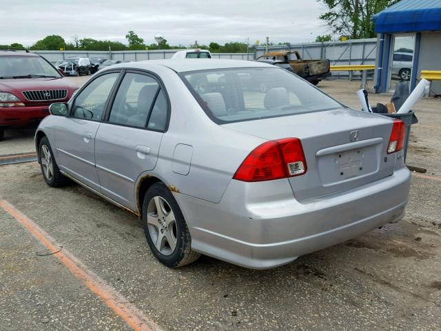 JHMES26774S000196 - 2004 HONDA CIVIC EX SILVER photo 3