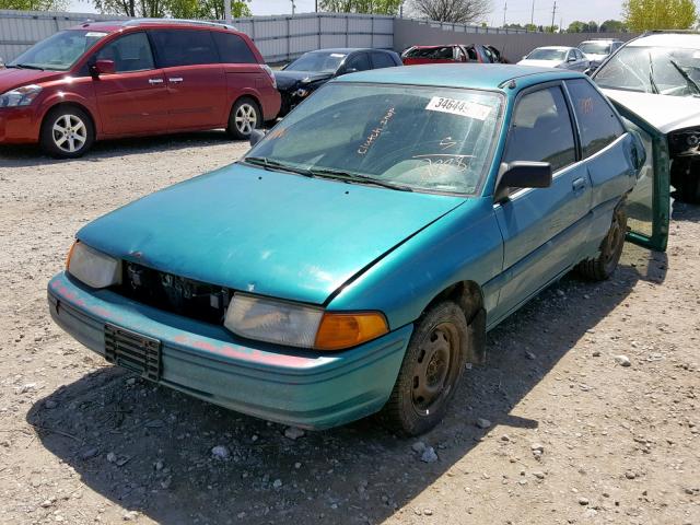 1FARP11JXRW102888 - 1994 FORD ESCORT LX GREEN photo 2