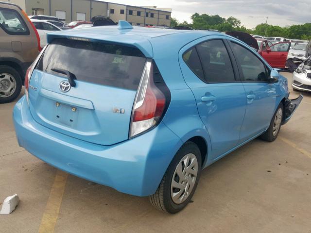 JTDKDTB37F1090160 - 2015 TOYOTA PRIUS C BLUE photo 4