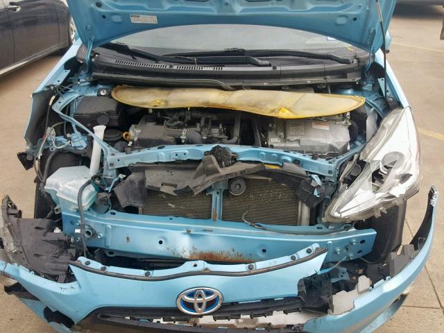 JTDKDTB37F1090160 - 2015 TOYOTA PRIUS C BLUE photo 7