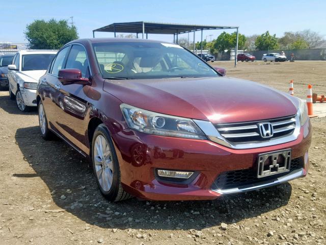 1HGCR2F82DA227879 - 2013 HONDA ACCORD EXL BURGUNDY photo 1